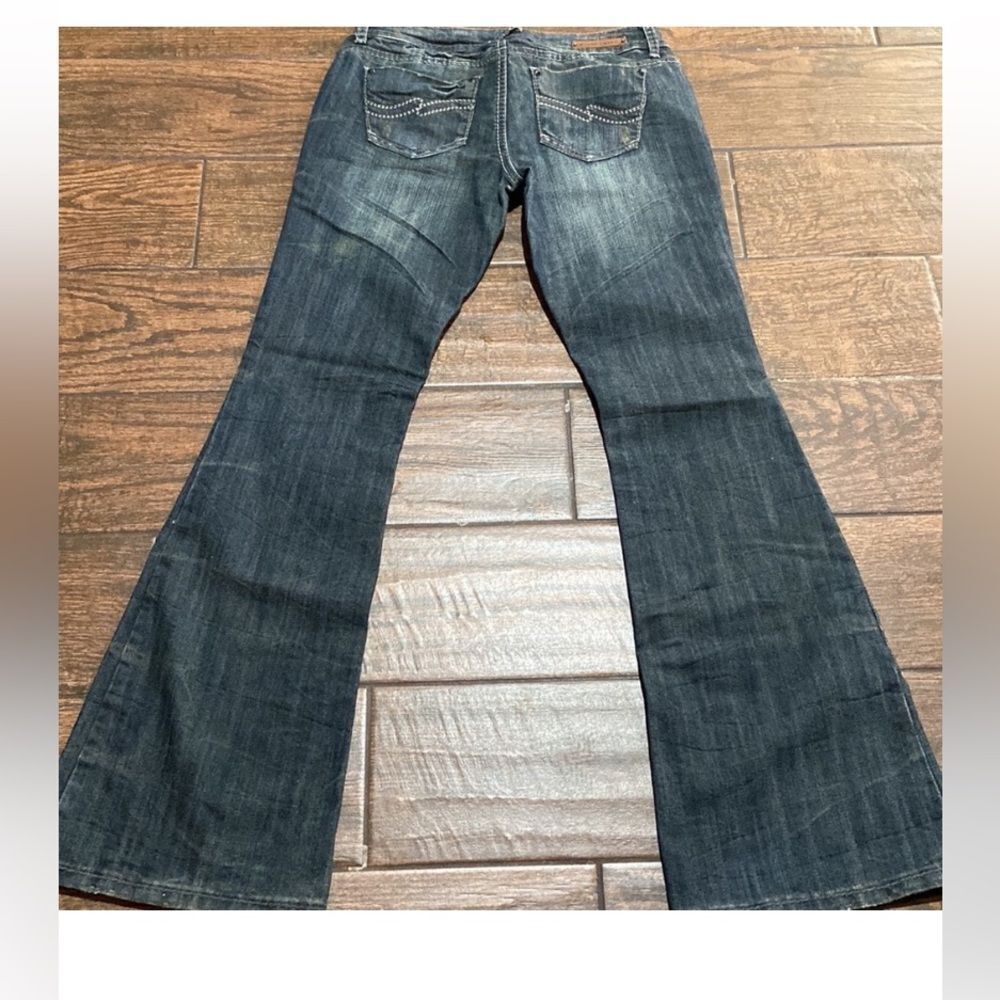 Almost Famous Black Flare Wide Leg Jeans Size 9